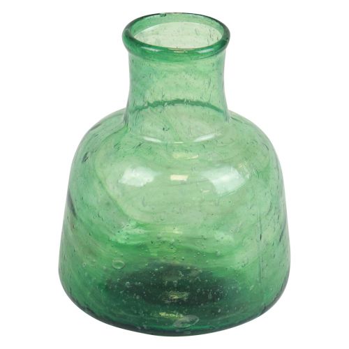 Floristik24 Mini szklany wazon Wazon na kwiaty zielony Ø8,5 cm W11 cm
