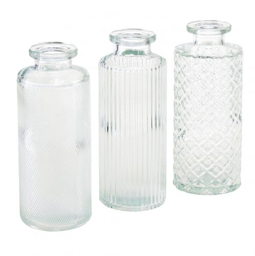 Floristik24 Mini wazony szklane dekoracyjne wazony butelkowe Ø5cm W13cm 3szt
