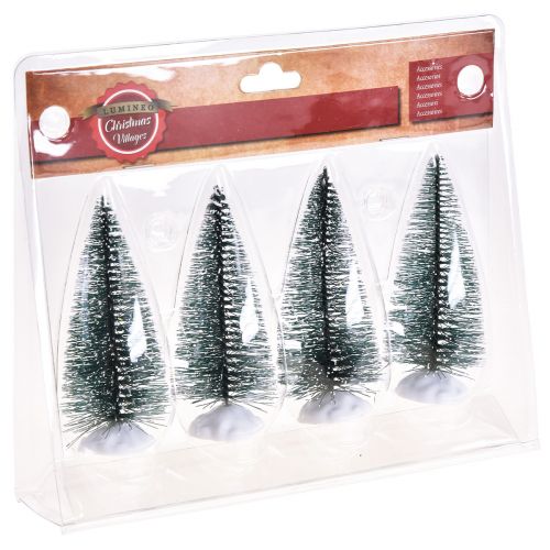 Produkt Mini dekoracja choinkowa Choinka ze śniegiem 10cm 4 szt