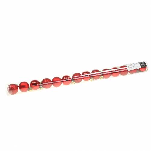 Produkt Mini bombka świąteczna czerwona Ø3cm 14 szt