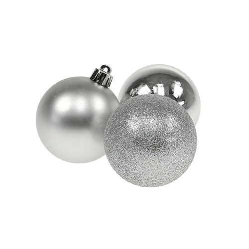 Produkt Mini bombka świąteczna srebrna Ø3cm 14 szt