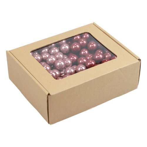 Produkt Mini bombki druciane szklane bordowe różowe Ø2,5cm 140 szt