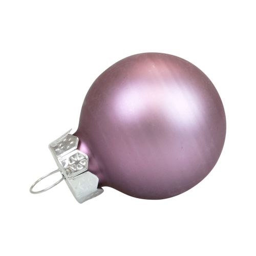 Floristik24 Mini bombki szklane liliowy fioletowy połysk/mat Ø2,5cm 20 szt
