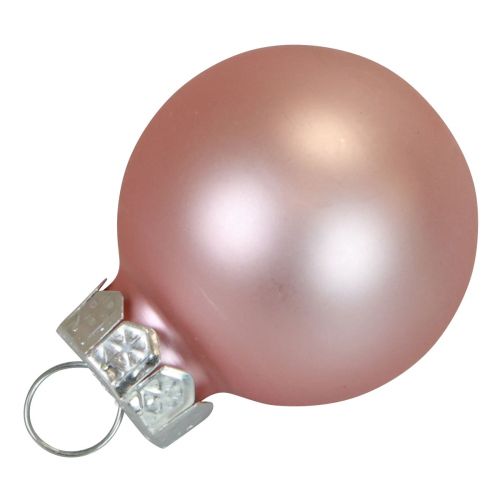 Produkt Mini bombki szklane różowe matowe/błyszczące Ø2,5cm 20 szt