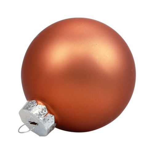 Mini bombki świąteczne szklane czerwono-brązowe bombki Ø4cm 24szt