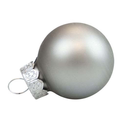 Floristik24 Mini bombki szklane srebrne połysk/mat Ø2,5cm 20 szt