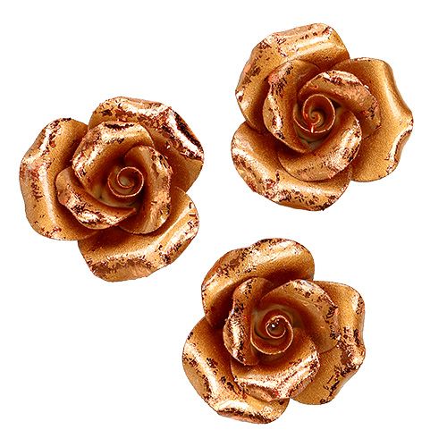 Floristik24 Mini Róże Miedziane 4cm 8szt