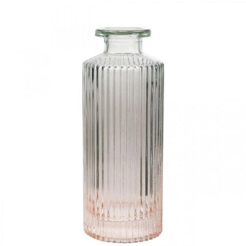 Floristik24 Mini wazon szklana ozdobna butelka jasnobrązowa retro Ø5cm W13,5cm