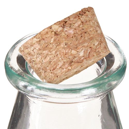 Produkt Mini wazony szklane wazony z korkiem H13,5cm Ø5,5cm 6szt