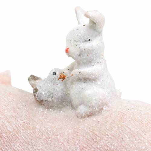 Produkt Zestaw figurek dekoracyjnych świnka z przyjaciółmi zwierząt 9,3cm×7,5/8,5cm 2szt.
