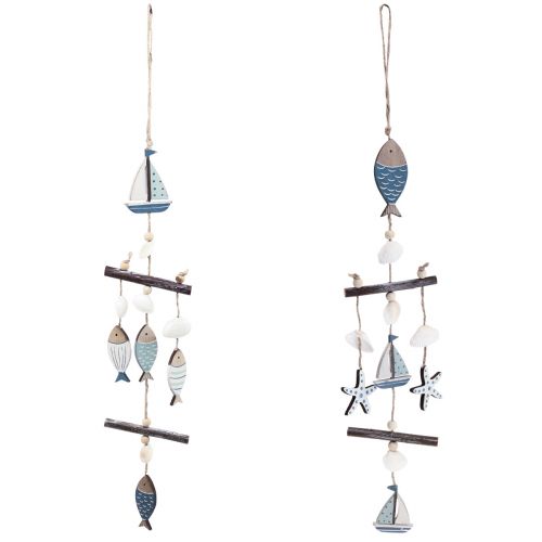 Floristik24 Morska dekoracja wisząca deco Wieszak morski dzwonek wietrzny 54cm