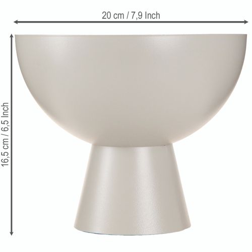 Produkt Nowoczesna donica metalowa dekoracyjna trofeum szara Ø20cm wys.16,5cm