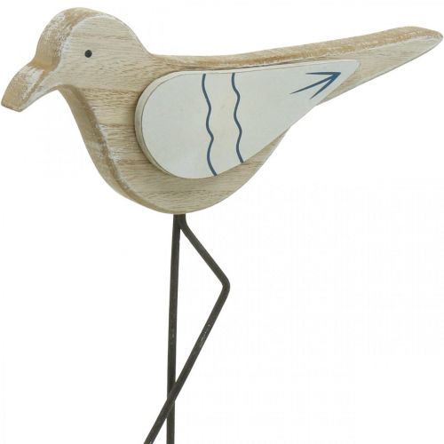 Produkt Dekoracja morska, mewa dekoracyjna z drewna, shabby chic, niebiesko-biała W32cm