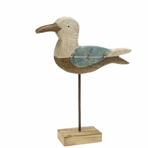 Floristik24 Seagull Wood Blue White 20cm × 5cm H25cm