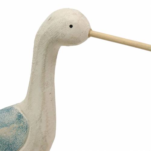 Floristik24 Wader Wood White Blue 21,5x5,5cm H37cm