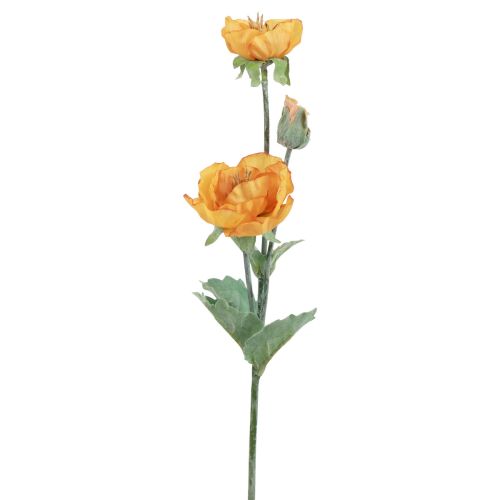 Produkt Sztuczne Kwiaty Sztuczny Kwiat Maku Dekoracyjny Mak Pomarańczowy 48cm