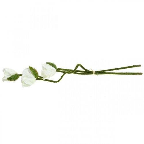 Produkt Sztuczny Kwiat Sztuczny Mak Kukurydza Róża Biała L55/60/70cm Zestaw 3