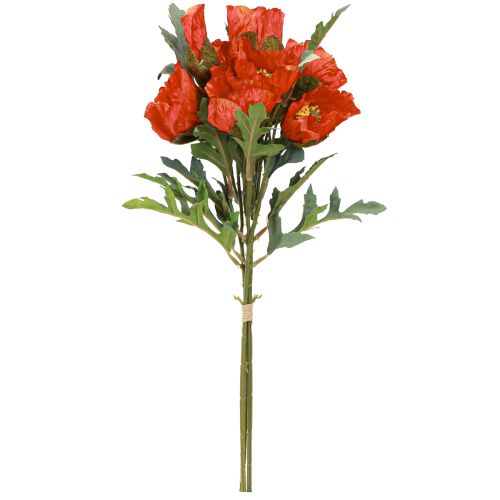 Produkt Mak dekoracyjny Sztuczny Mak czerwony 45cm bukiet z 3 szt.