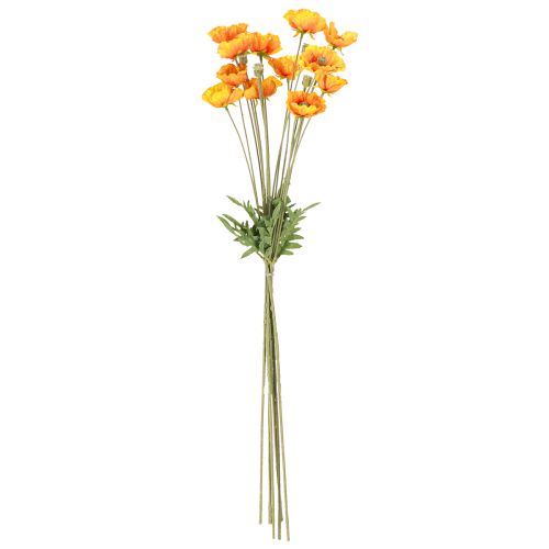 Produkt Bukiet kwiatów sztucznych Mak dekoracja pomarańczowy 78cm 6szt