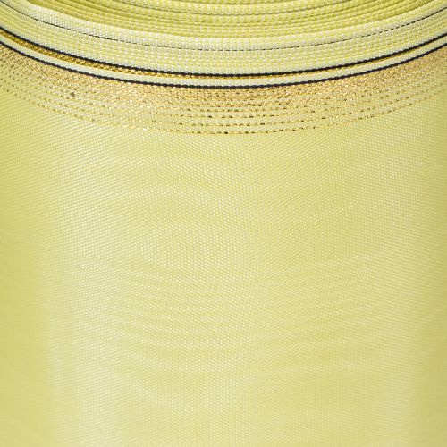 Produkt Wstążka do wieńca Moiré 150mm 25m w kolorze jasnozielonym ze złotą krawędzią do florystyki i dekoracji