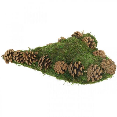 Floristik24 Dekoracja nagrobna Serce z mchu i szyszek Aranżacja kwiatowa 30×19cm