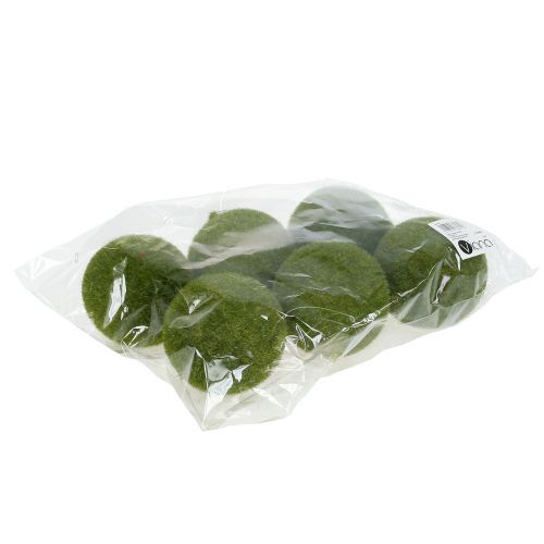 Floristik24 Mech kula Ø8cm Zielony 6szt