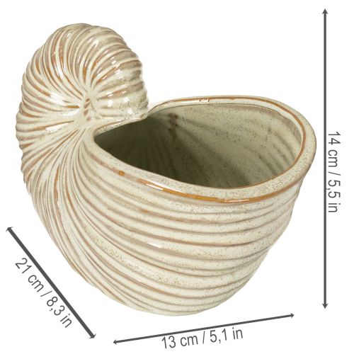 Produkt Ceramiczna doniczka z motywem ślimaka do wyjątkowych kompozycji roślinnych, 21 cm