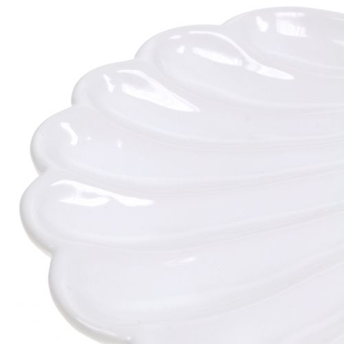 Floristik24 Muszla dekoracyjna biała 15cm x 16cm 3szt.