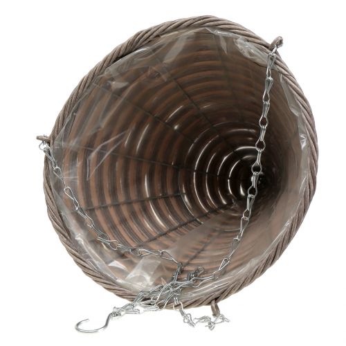 Floristik24 Kosz lekki worek stożkowy naturalny Ø30cm W36cm
