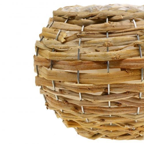 Floristik24 Piłka koszowa do sadzenia roślin jasnobrązowa Ø21cm