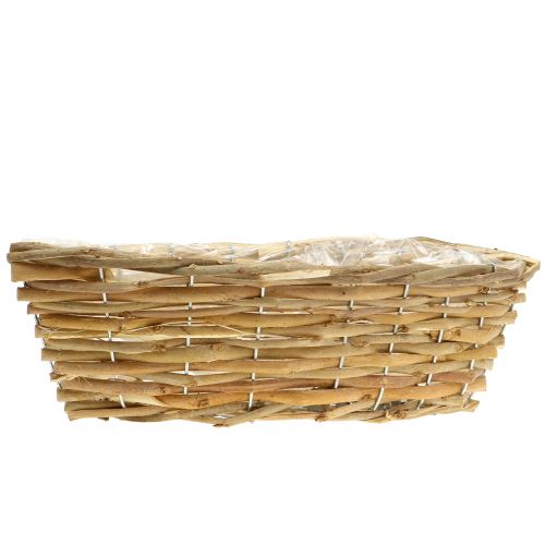 Floristik24 Wiklinowa łódka do sadzenia Jasny brąz L33cm