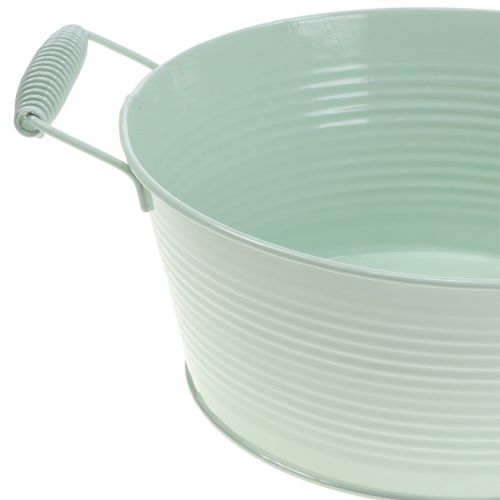 Floristik24 Miska cynkowa pastelowe kolory z rączką Ø22cm H9,5cm 3szt.