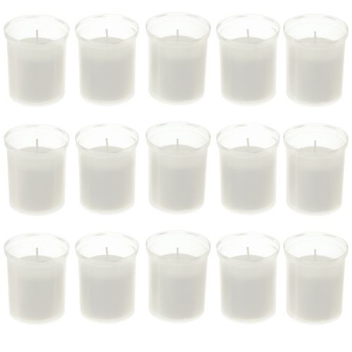 Produkt Świece uzupełniające do zniczy białe 22h W6,5cm 15szt