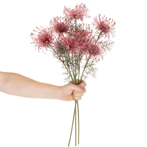 Sztuczna igielnica kwiatowa protea gałązka kwitnąca 65cm 3szt | Floristik24.pl