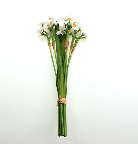 Floristik24 Bukiet żonkili w kolorze białym 35cm 3szt.