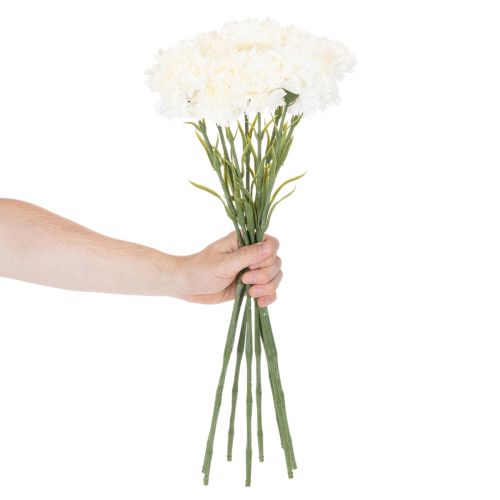 Sztuczny goździk z łodygą do bukietów i wianków, 56cm, 8 szt. | Floristik24.pl