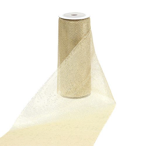 Floristik24 Siatka tkanina złota z brokatem 15cm 5m