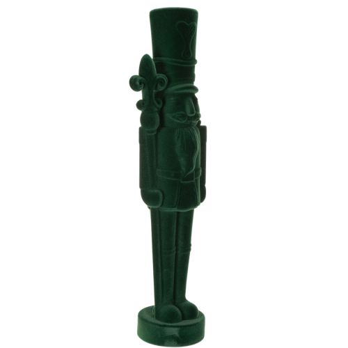 Figurka Dziadka do Orzechów, stojąca, dekoracja świąteczna, flokowana, 77 cm