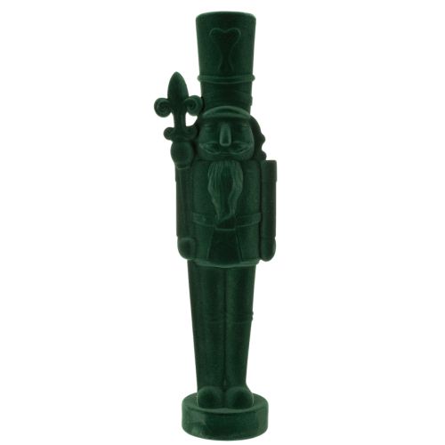 Figurka Dziadka do Orzechów, stojąca, dekoracja świąteczna, flokowana, 77 cm | Floristik24.pl