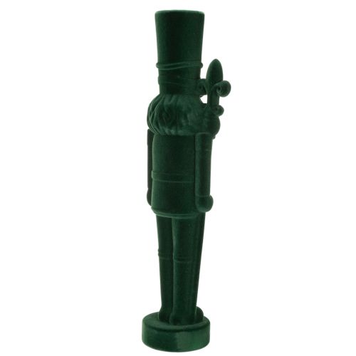 Figurka Dziadka do Orzechów, stojąca, dekoracja świąteczna, flokowana, 77 cm | Floristik24.pl