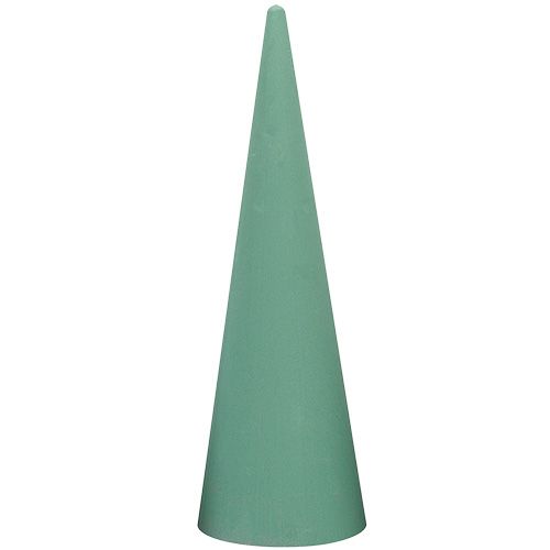 Produkt Stożek kwiatowy z pianki zielony W60cm Ø18cm 1 sztuka