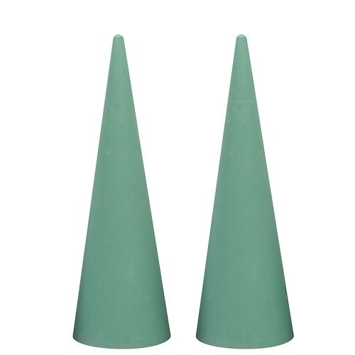 Floristik24 Stożek z pianki florystycznej mokry z pianki florystycznej W40cm 2 szt