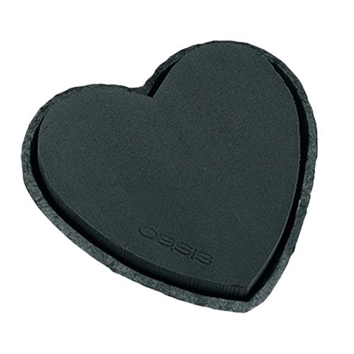 Produkt Kwiatowe piankowe serce czarne 25,5cm 2 sztuki