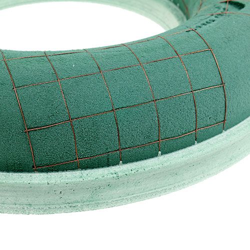 Produkt Pierścionek kwiatowy z pianki zielony wianek masa Ø42cm 2 szt