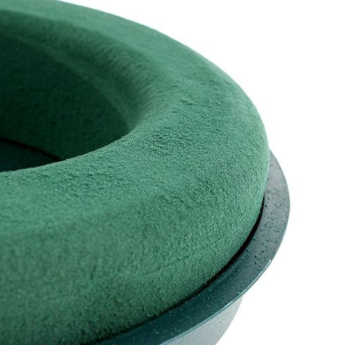 Produkt Kwiatowy pierścionek z pianki z muszlą zieloną Ø30cm H4,5cm 2szt