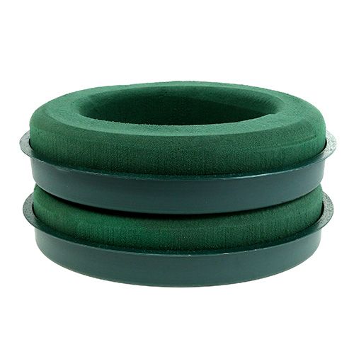 Produkt Kwiatowy pierścionek piankowy z miseczką zielony Ø30cm W4,5cm 2 szt
