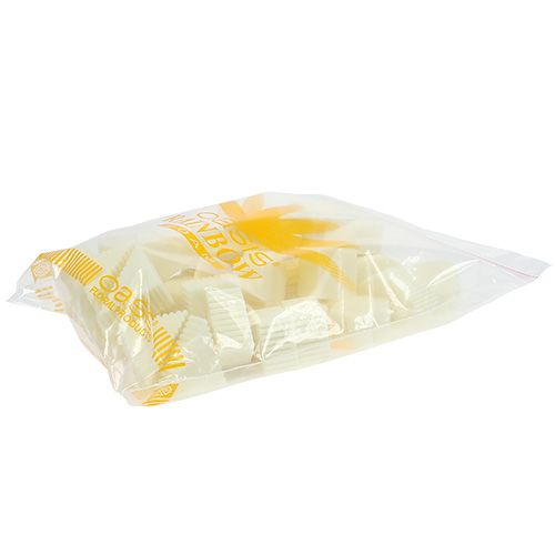 Floristik24 Kanapki z pianki kwiatowej białe 4cm-7cm 45szt