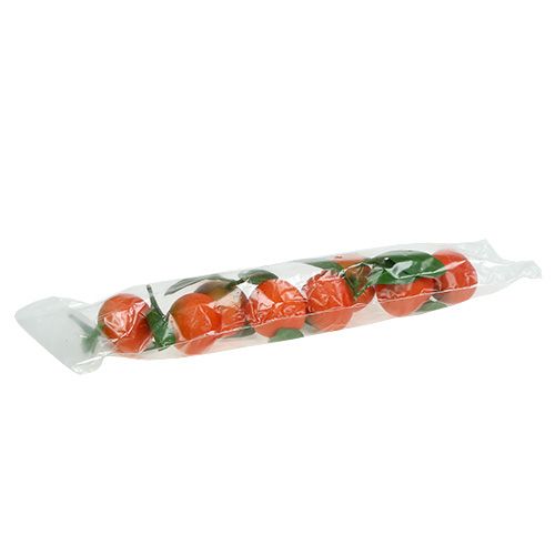 Floristik24 Pomarańczowy mini z liściem 5cm 8szt