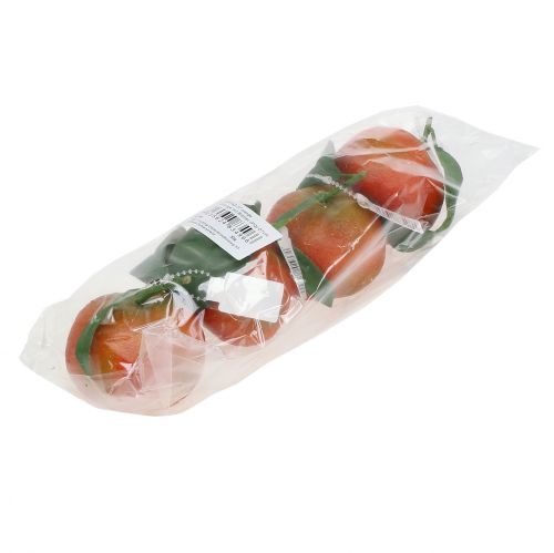 Floristik24 Pomarańczowy z liściem 7cm 4szt
