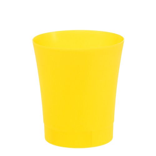 Floristik24 Doniczka do storczyków plastikowa żółta Ø12,5cm H14cm, 1szt.